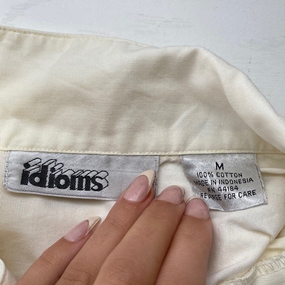 Vintage Cream Button Down Shirt - Picture 5 of 7